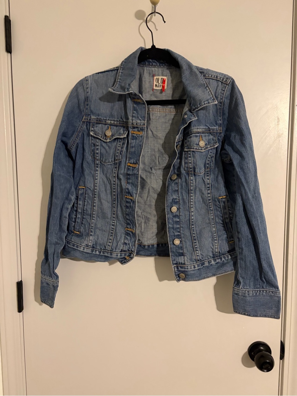 Old Navy Light Wash Blue Denim Trucker Jacket - Women